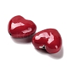 Heart Brass Enamel Beads KK-M324-08A-G02-2