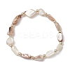 Natural Seashell Beaded Stretch Bracelets for Women BJEW-JB10932-1