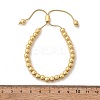 Rack Plating Brass Round Beaded Slider Bracelet for Women BJEW-B066-01A-02-3