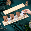 3-Slot Wood Earring Display Cards Stands ODIS-WH0070-01-3