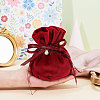 Velvet Jewelry Bags with Drawstring & Plastic Imitation Pearl LS-TP-CJC0001-03A-4