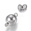 Tarnish Resistant 304 Stainless Steel Magnetic Clasps with Loops LS-STAS-K006-8mm-04C-1