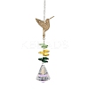 Crystal and Alloy Rhinestones Steel Wire Pendant Decorations HJEW-R050-01KCGP-2