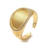 Brass Micro Pave Cubic Zirconia Open Cuff Rings for Women RJEW-G325-01C-G-1