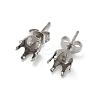 316 Surgical Stainless Steel Stud Earring Findings STAS-Z118-03P-02-1
