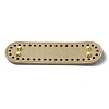 Oval PU Leather Knitting Crochet Bags Nail Bottom Shaper Pad DIY-WH0349-98C-2