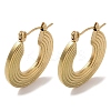 201 Stainless Steel Half Hoop Earrings for Women EJEW-G385-24G-1