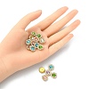 50Pcs 5 Colors Flower Sew on Rhinestone RGLA-YW0002-02-4