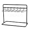 Iron Doll Clothes Rack & Hangers DJEW-FH0001-17A-1