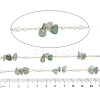 Handmade Natural Green Aventurine & ABS Imitation Beaded Chains CHS-F025-01G-3