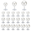 48Pcs 3 Styles Plastic Pearl No Sewing Buttons FIND-NB0006-78B-1