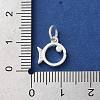 925 Sterling Silver Hollow Fish Charms with Jump Rings LS-STER-E071-01S-09-3