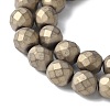 Electroplated Synthetic Non-magnetic Hematite Beads Strands G-S382-01G-3