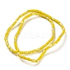 Frosted Imitation Jade Glass Beads Strands GLAA-P058-07A-01-2