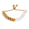 Retro Stainless Steel 18K Gold Acrylic Bead Rope Bracelet PM1309-2-1