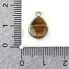 Natural Tiger Eye Faceted Pendants G-U019-05G-11-3