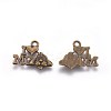 Tibetan Style Alloy Puppy Pendants TIBEP-0399-AB-LF-1