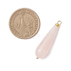 Natural Rose Quartz Pendants PALLOY-JF04760-01-3