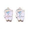 Rack Plating Eco-Friendly Alloy Enamel Pendants ENAM-N052-007-3