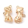 Brass with Glass Pendants KK-G468-35G-1