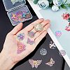 32Pcs 4 Style Ion Plating(IP) 201 Stainless Steel Filigree Pendants STAS-NB0001-20-3