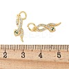 Brass Micro Pave Cubic Zirconia Pendants KK-U056-48G-3