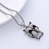 Vintage Men's Punk Necklace with Stainless Steel Animal Pendant for Titanium Warriors. LS-PN8087-1