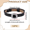 1Pc Adjustable PU Leather Pave Cubic Zirconia Bracelets for Women BJEW-LP0003-41A-2