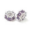 Brass Micro Pave Cubic Zirconia Spacer Beads KK-U045-16P-01-2