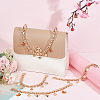 Daisy/Bee Alloy Enamel & ABS Plastic Imitation Pearl Pendant Decorative Purse Chains AJEW-AB00121-5