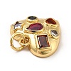 Brass Micro Pave Cubic Zirconia Pendants KK-H433-15G-3