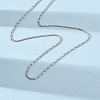 Brass Column Link Chain Necklaces MAK-L045-03P-3