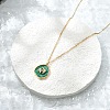 304 Stainless Steel Micro Pave Cubic Zirconia constellation Pendant Necklaces NJEW-R021-01G-09-2