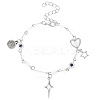 Star & Heart Alloy Link and Charm Bracelets WH-WG59E61-01-1