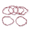 Natural Strawberry Quartz Beads Stretch Bracelets for Women BJEW-Z158-02D-02-4