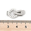 Brass Micro Pave Clear Cubic Zirconia Fold Over Clasps KK-P299-07P-3