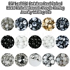 DIY Alloy & Round Natural White Jade & Obsidian & Crackle Agate & Synthetic Howlite Beads Couple Bracelets Jewelry Making Kits DIY-FS0007-49-2