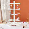 4 Tier Rotatable Plastic Earring Display Tree Stands ODIS-WH0038-41-5