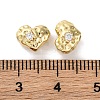 Brass Micro Pave Clear Cubic Zirconia Beads KK-U042-05G-3