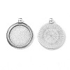 Tibetan Style Alloy Pendant Cabochon Settings TIBEP-N003-71AS-3
