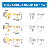 Unicraftale 24Pcs 6 Style 316 Stainless Steel Clip-on Earring Findings STAS-UN0053-55-3