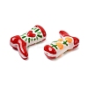 Boot Baking Paint Glass Enamel  Beads LAMP-C020-02-01-2