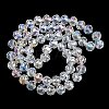 Transparent Electroplate Glass Beads Strands X-EGLA-N002-34C-B01-2