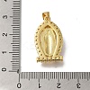 Rack Plating Brass Micro Pave Clear Cubic Zirconia Pendants KK-G500-02F-G-3