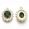 Transparent Faceted Glass Pendants LS-X-GLAA-R212-15C-2