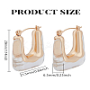 1 Pair Alloy with Resin Hoop Earrings for Women EJEW-LP0004-71B-2