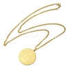 304 Stainlessa Steel Curb Chain Pendant Necklaces LS-NJEW-H034-04G-2
