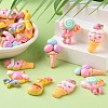 40Pcs 5 Styles Dessert Theme Opaque Resin Cabochons RESI-CJ0003-03-5