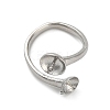 Brass Finger Cup Peg Ring Settings KK-L184-55P-2