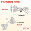 2Pcs Bowknot Alloy Rhinestone Shoe Decorations FIND-CP0002-26A-2